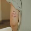 Pink Angel Cat Tattoo Sticker, Waterproof And Long-Lasting, Women'S Big Arm Cute Girl Heart Simulation Tattoo
