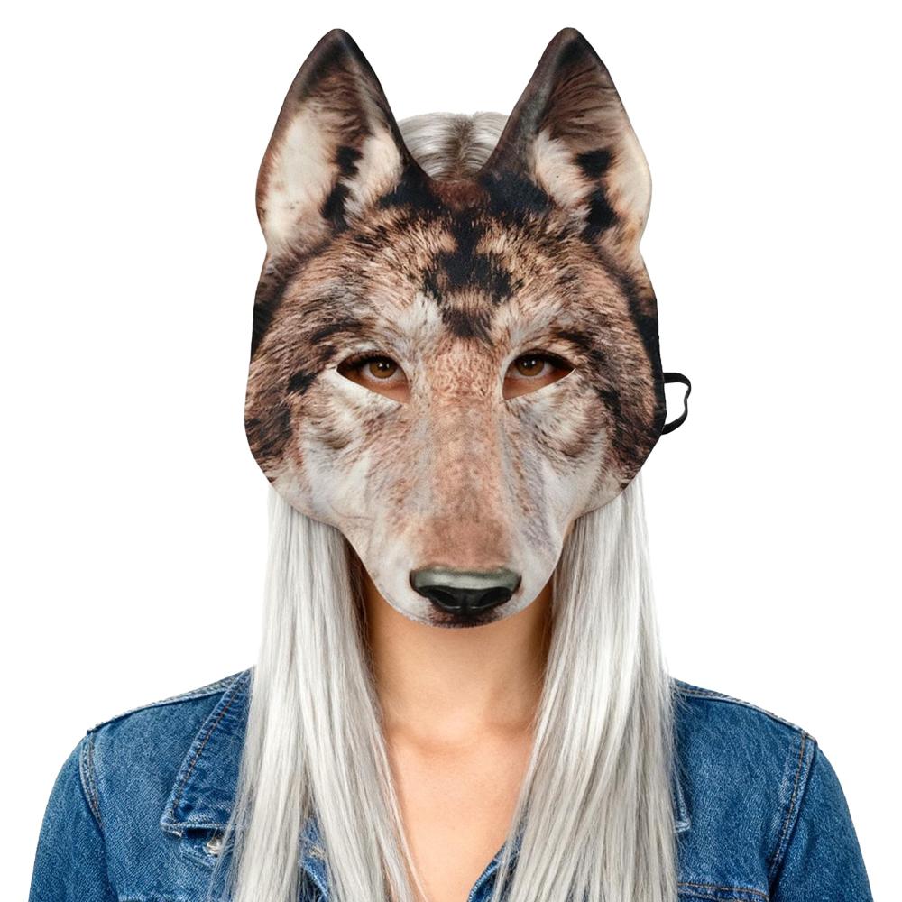 Animal Werewolf Half Face Mask Cosplay Beast Wolf Women Men Eva Masks Halloween Carnival Dress Up Party Costume Props