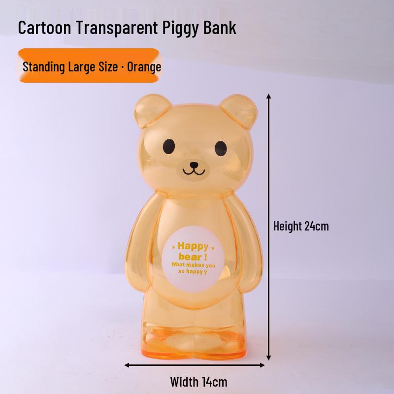 Clear Bear Coin Bank & Candy Jar for Kids' Birthdays