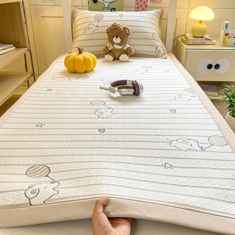 Ice Silk Cooling Mat Set - Jacquard, Machine Washable, Foldable, 3-Piece for Summer