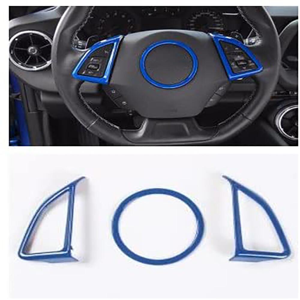 3pcs Steering Wheel Frame Decor Cover Trim For Chevrolet Camaro 2017+Accessories