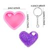 WTEMPO Heart-Shaped Keychains Kit Silicone Molds Bags Hanging Decoration Making Molds DIY Epoxy Molds with Keyrings for Beginners & Adults