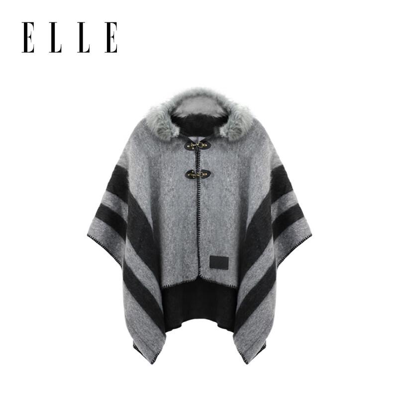 ELLE Women's Warm Plush Shawl Cape