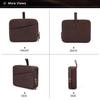 Vintage Cowhide Multi-Compartment Watch Strap Storage Box with Zipper Closure for Mechanical Wristwatches