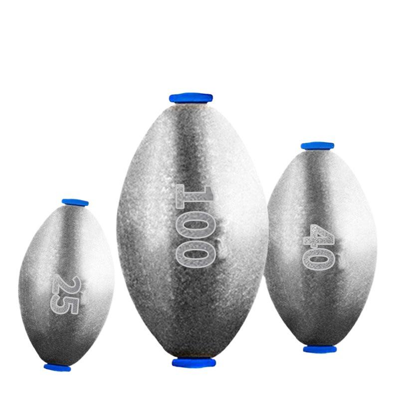 Olive-Shaped Through-Hole Sinker with Fishing Hook for Carp & Bighead