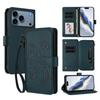 Butterfly Love Flower Multi-card Zipper Wallet Leather Phone Case