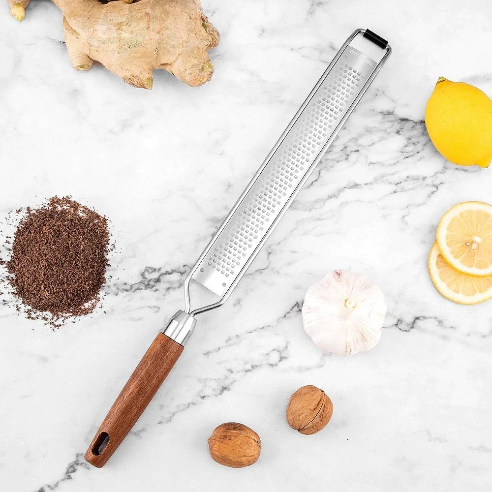 Kitchen Cheese Grater Stainless Steel Lemon Zester Grater With Handle,Handheld Shredder for Parmesan,Chocolate,Spices,And More