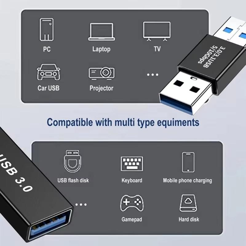 USB 3.1 to Type C Adapter Male Female OTG Connectors for Fast Data Transfer Up to 10Gbps for Multiple Devices