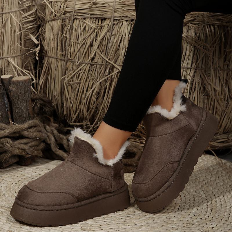 Fashion 2024 Round Toe Women's Boots Winter Footwear Women's Australian Low Tops Rubber Autumn Edelweiss Roman Cotton Shoes