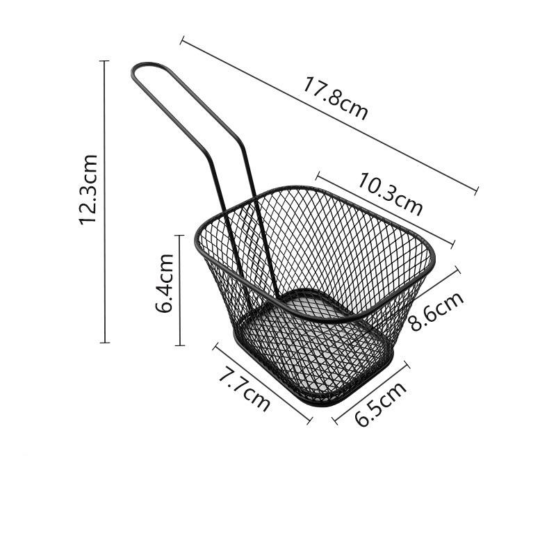 Pommes Frites Korb Tragbar Edelstahl Pommes Mini Frittierkorb Sieb Fritteuse Küche Kochkorb Sieb Zubehör