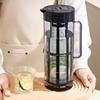 Large Cold Water Pitcher, 2000ml Flip Lid Dispenser for Fridge Side Door, BPA-Free Leakproof Jug with Infuser for Fruit Tea