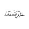 Minimalist Metal Wall Art Abstract Line Dog Sculpture Home Decor Black Iron Wire Animal Figure for Living Room Bedroom Office Decoration