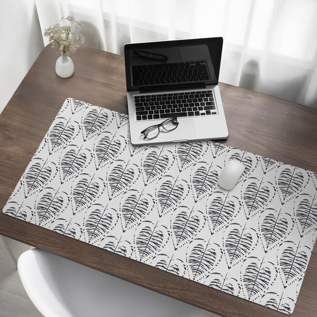Elegancka Podkładka Dekoracyjna Na Biurko Liście Symetria Retro 120X60 Cm
