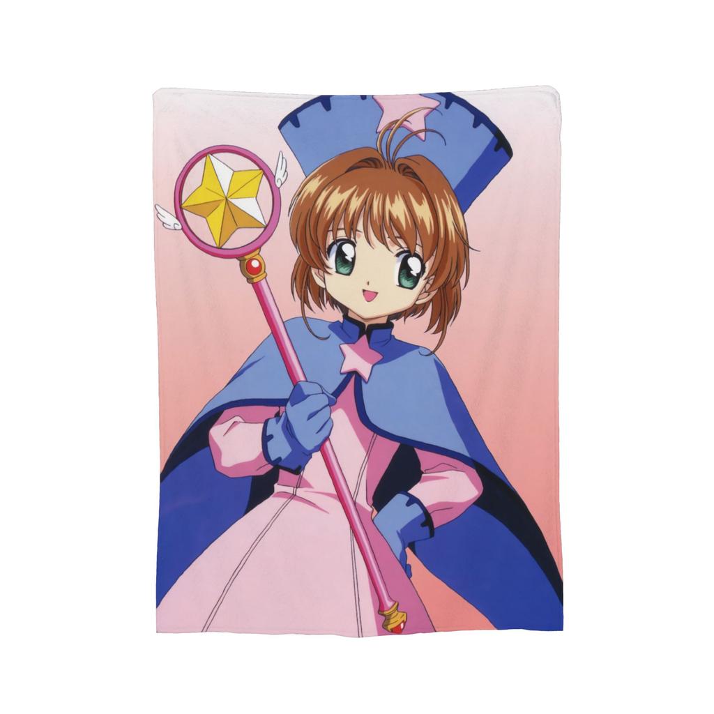 Anime Cardcaptor Sakura Blankets Flannel Spring/Autumn  Breathable Super Warm Throw Blanket for Bed Travel Quilt