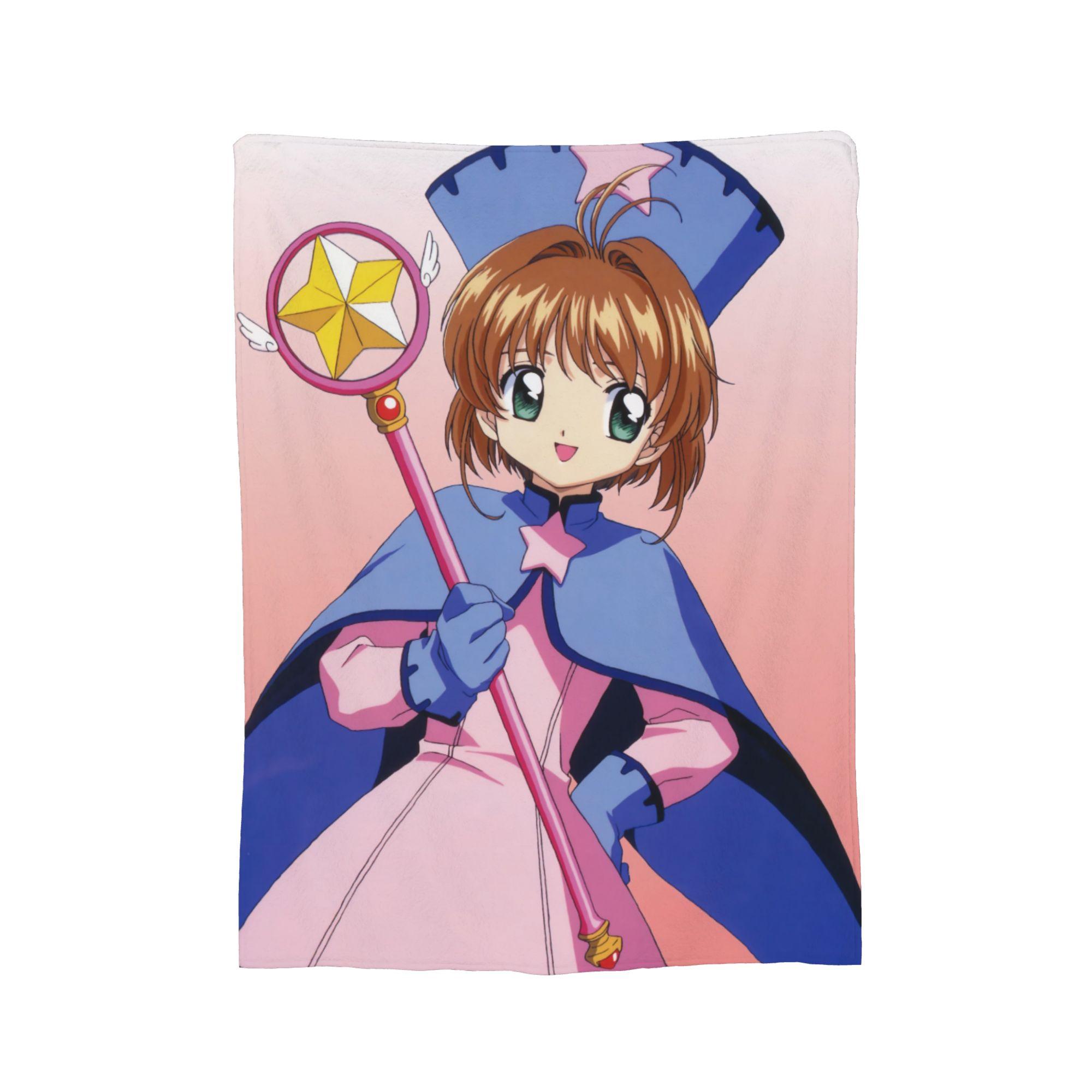

Anime Cardcaptor Sakura Blanket Fleece Winter Multi-function Lightweight Throw Blanket for Sofa Couch Rug Piece 30x40in