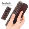 Brosse à Chaussures Premium en Bois Massif et Crin de Cheval - Poils Doux pour Lustrer, Huiler et Dépoussiérer