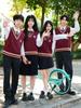 Preppy Red Vest & White Shirt JK Uniform Set for Students