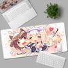HD Anime Mousepad Cute Chocolate And Vanilla Natural Rubber Nonslip Keyboard Gaming Nekopara Extended Mat PC Office Accessories