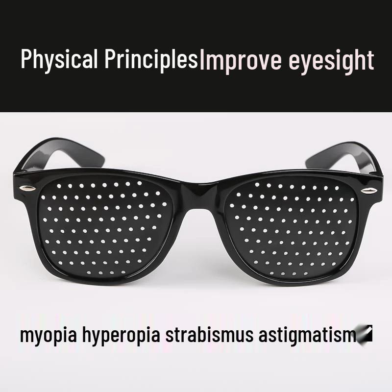 Unisex Myopia & Astigmatism Protective Glasses - Three Pairs with Multiple Hole Options, Free Shipping
