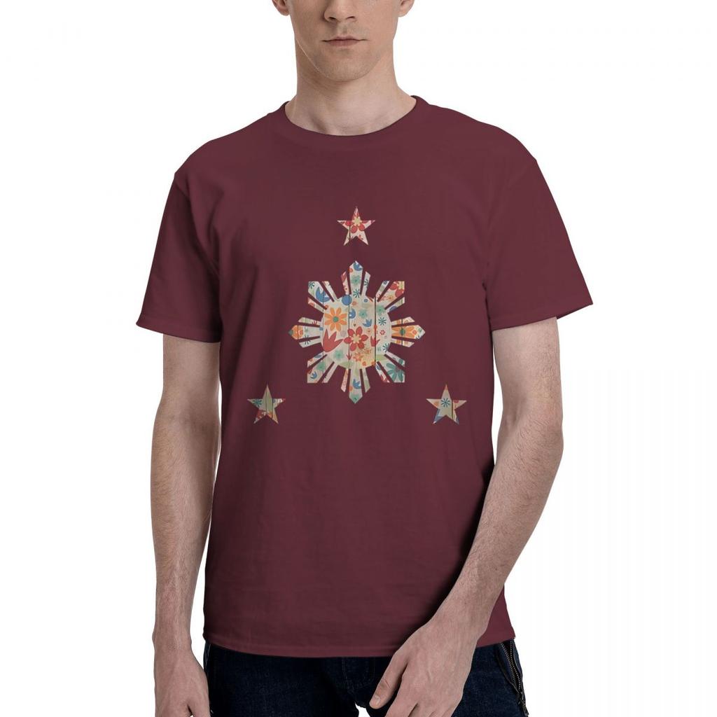 Flower Filipino Flag 3 Star And Sun 100 Cotton Casual Breathable Confortable Totoro Funny Mens TShirts Funny Shirt