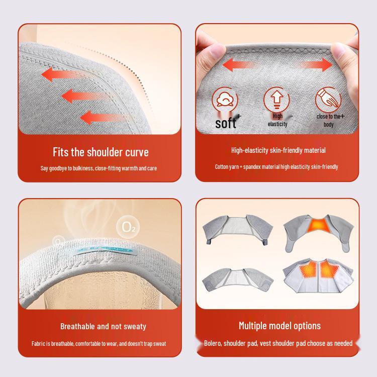 Damski ciepły ochraniacz kręgosłupa szyjnego i ramion - kamizelka bez rękawów z ochroną przed zimnem i gorącym kompresem