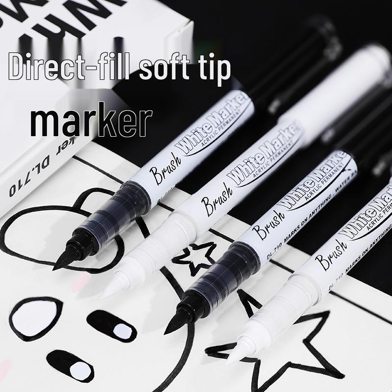 Artline Black Liquid Ink Soft Tip Marker - Large Capacity Highlighter for Students & Art Painting