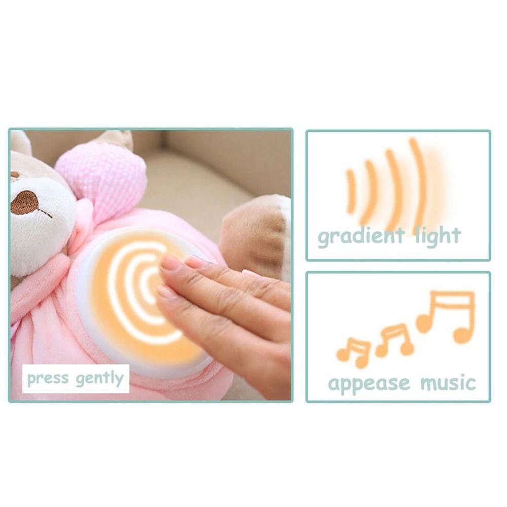 Musical Appease Bear Toys Breathing Light Breathing Stuffed Animal Toy Sleep Soother  Sleep