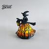 Mysterious Witch Statue Halloween Witch/Ghost LED Lamp Gothic Resin Ornament with Warm Light for Glow Lamp Home Decor Desktop Spooky Night