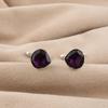 Gemme di Ametista Argento Sterling 925 Gemelli da Uomo per Abito 1" Gioielli Fatti a Mano per Regalo di Anniversario CL-10-6