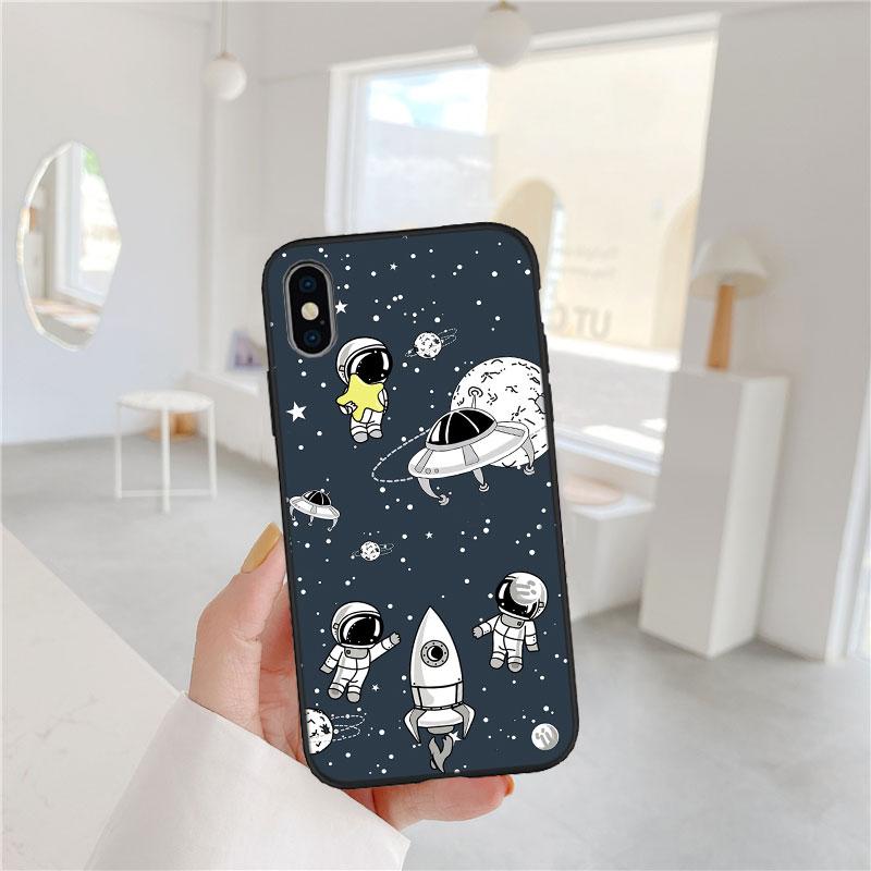 CJ12 Astronaut Space Moon Case for Samsung Galaxy M06 M15 M16 M35 M55 M56 A36 A42 A50 A50S A51 A52 A32 A33 A05 A05S A06 A16 A20