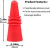 Silicone Beverage Bottle Stoppers, Decorative Bottle Sealer for Champagne Wine Saver ,5 Colors Mixed Wine Stoppers with Grip Top