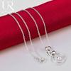 925 Sterling Silver Round Zircon Heart-shaped Pendant Necklace Fashionable Wedding Jewelry
