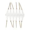 12Pcs Stainless Steel Carp Fishing Hooks Fishing Straight Handle Hook with Silicone Ring