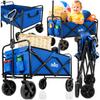 Sunshine Beach Cart Blue Foldable Tourist Beach Camping 100kg