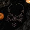 Halloween Necklace for Women Gothic Collarbone Chain Dark Pendant Costume Jewelry