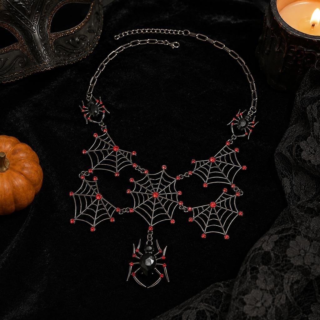 Halloween Necklace for Women Gothic Collarbone Chain Dark Pendant Costume Jewelry