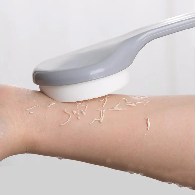 Long Handle Exfoliating Bath Sponge Back Scrubber Shower Brush Body Cleaning Tool with Deep Cleansing and Skin Renewal