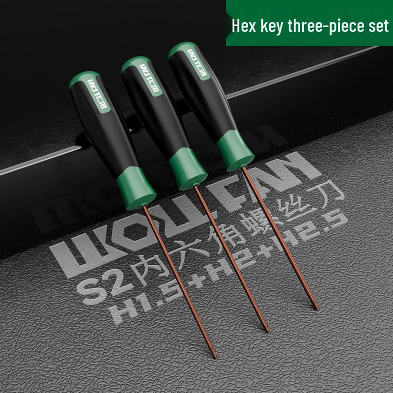 Hexagon Screwdriver Set: 6-Point Extended Handle (H2.5, H3, H6)