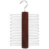 Wooden Tie Rack Space Saving Tie Rack Hanger Multifunctional Small Items Storage Rack for Ties Belt Scarf Organize