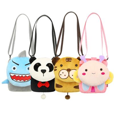 Bolsa tiracolo fofa de animal de desenho animado infantil bolsa de ombro casual mini bolsa de ombro de pelúcia