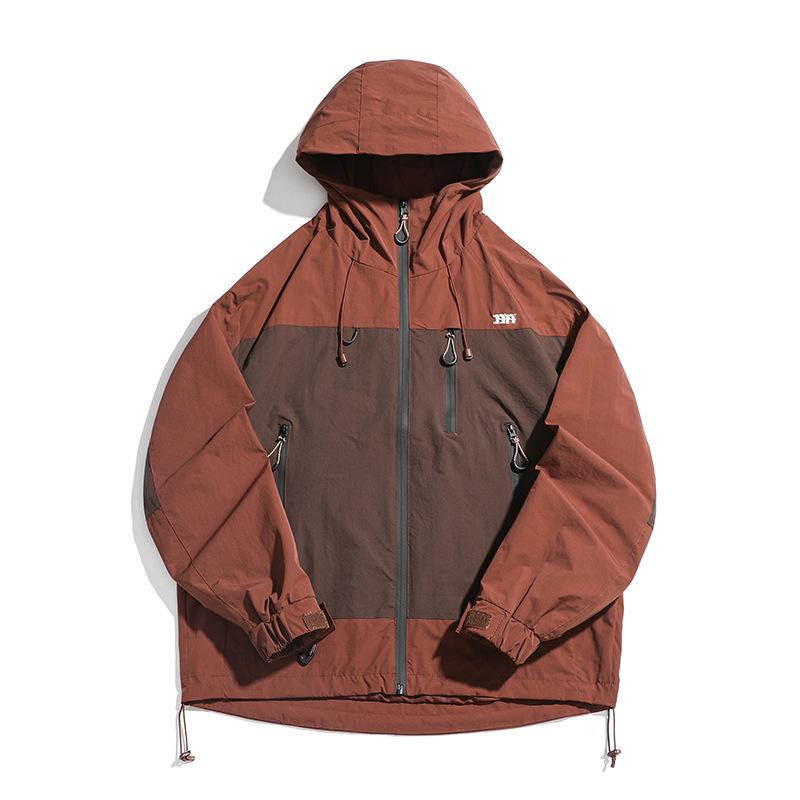 

Американская уличная куртка мужская весенняя модная брендовая куртка большого размера для инструментов мужская трендовая свободная повседневная куртка мужская 4XL тёмно-рыжий