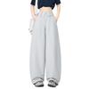 American-Style Ruffled Waistband Cargo Pants: 2026 Fashionable Slimming Women's Wide-Leg Balloon Pants for Spring/Summer