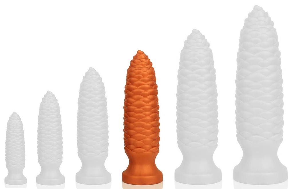 Plug Long Pine L 22 x 6 cm Orange - TheAssGasm - PLUG ANAL SILICONE