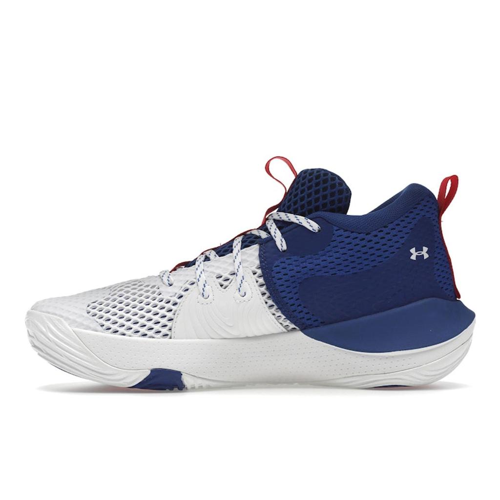 Under Armour Men's Embiid One "Brotherly Love" White/Royal Blue Basketball Shoes 3023086-107