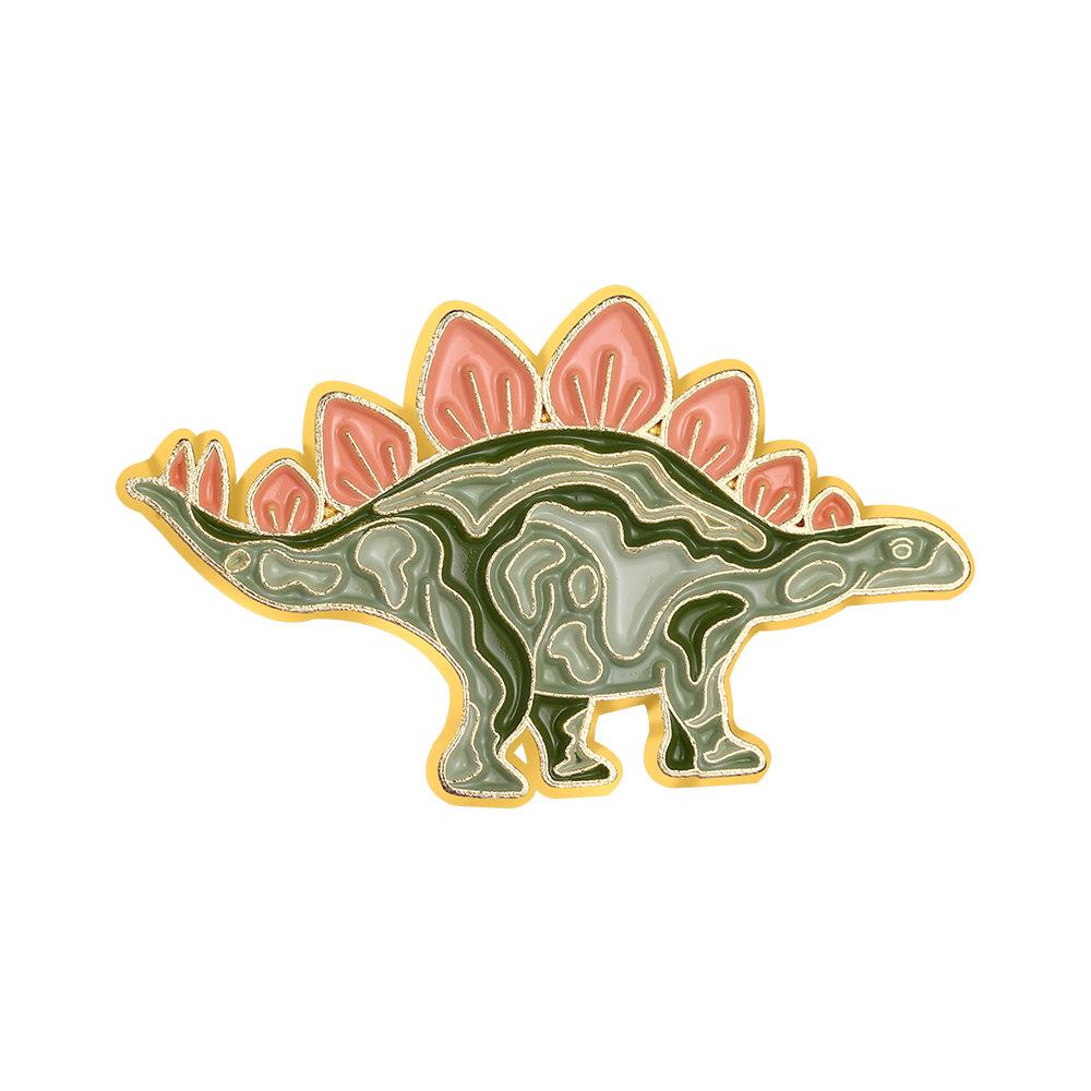 Dinosaur Enamel Pin Funny Brooch Cartoons Badge For Bags Jeans Hoodies Denim Lapel Pin Jewelry Kids Best Gift