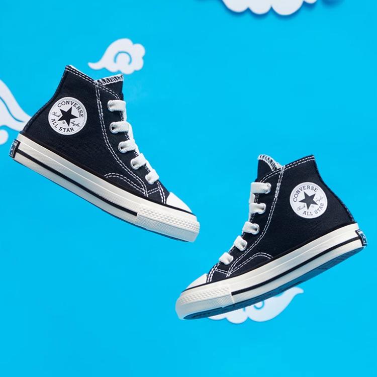 Converse 1970s Classic Canvas High Top Sneakers Baby Sneakers Black 771639C