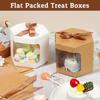 50pcs Gift Box with Display Window Hexagonal Paper Box with Lid Suitable for Gifts Handicrafts Cakes Candy Boxes Wedding Parties Birthday Gift Boxes