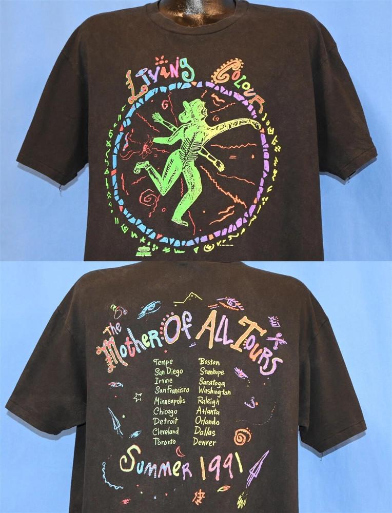 2 Sides LIVING COLOUR MOTHER OF ALL TOURS Shirt Unisex Black S-5XL ND1555 Unisex T-Shirt XXXXL