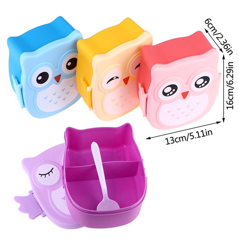 Cartoon Owl Portable Lunch Box Food Storage Container Salad Fruit Food Lunchbox