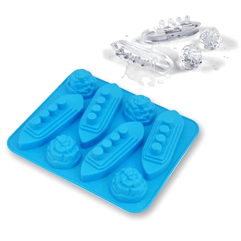 Silicone Ice Cube Trays Carving Mold Mould Titanic Shaped For Party Drinks Moldes De Silicon